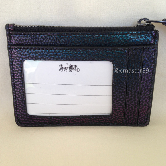🔴SOLD🔴 Coach Hologram Pebble Leather Card Holder - Picture 5 of 6